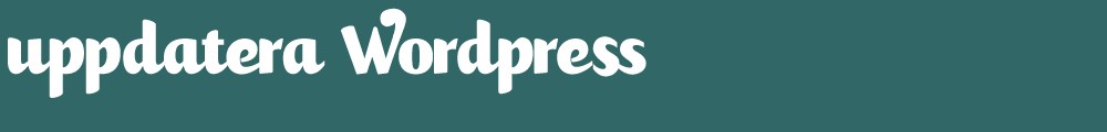 Uppdatera WordPress!